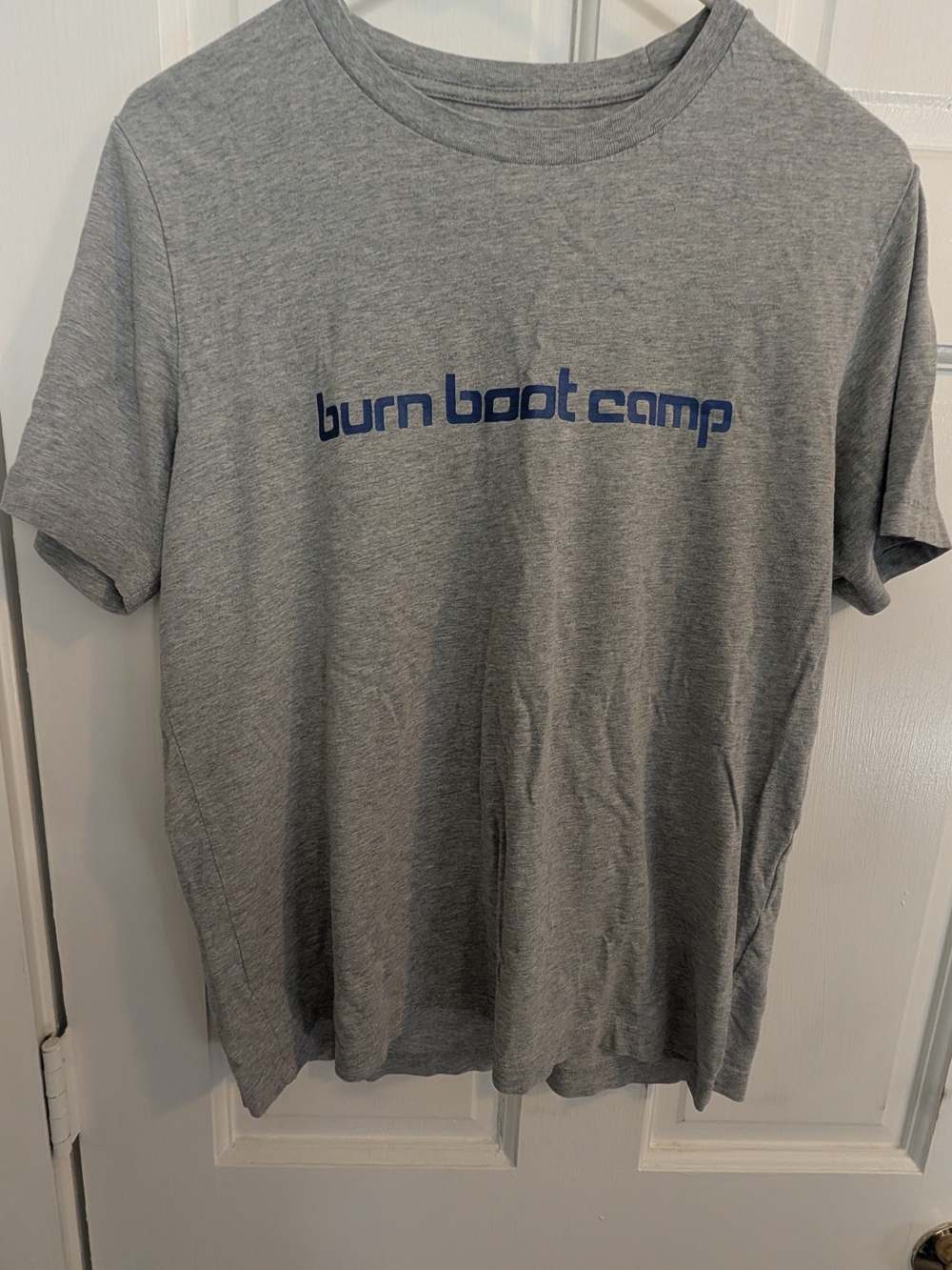 Gray Tee With Burn Boot Camp Print